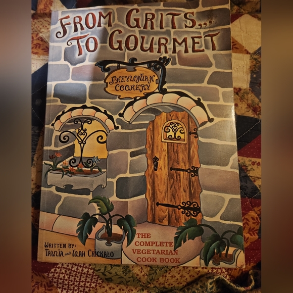 From Grits to Gourmet Vegetarian Cookbook Sidt Cover Illustrated Vintage C.1990 - Picture 1 of 7